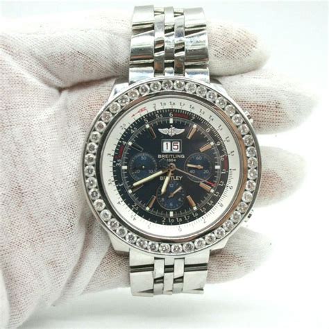 breitling a44362 diamond bezel watch